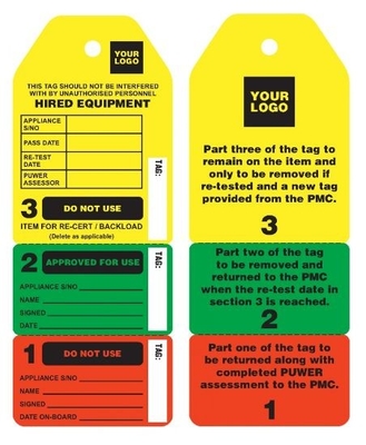 Custom Flange Tag Polyester Waterproof Plastic Tag For Industrial