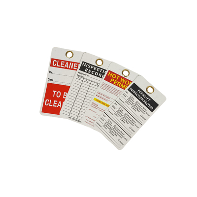 Custom Reusable Safety Tag With Metal  Eyelet High Durability
