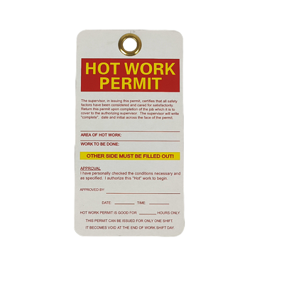 Custom Reusable Safety Tag With Metal  Eyelet High Durability