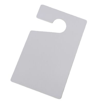 Custom High Plastic Quality Blank Hang Tag Pass Card Door Hanger Flyer