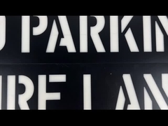 Giao thông PVC Thư nhựa Stencil cho nơi công cộng màu đen