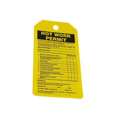 Sản phẩm được bán nóng OEM tùy chỉnh An toàn Biểu tượng cảnh báo nhựa nhãn An toàn PVC Thẻ khóa