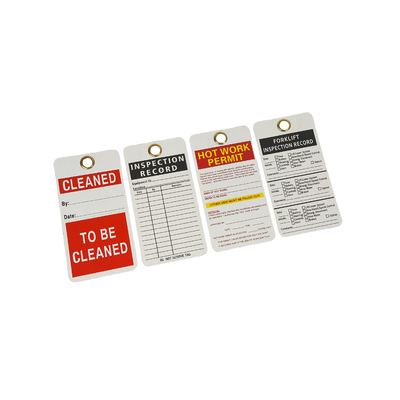 Custom Reusable Safety Tag With Metal  Eyelet High Durability