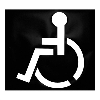 Đơn vị in xe lăn stencil PVC stencil màu đen Handicap sơn stencil
