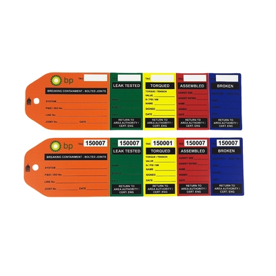 Thẻ An ninh Tùy chỉnh Chống thấm nước Chống rách Nhãn đánh dấu Kiểm tra An toàn PVC Thẻ Quản lý