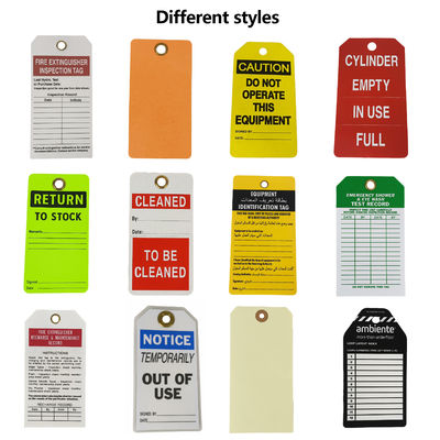 Custom Security  Tag Waterproof Resistant Tear  Safety Inspection Marking Labels  PVC  Management Tag