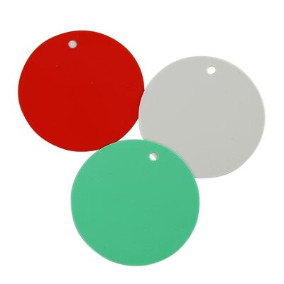 Nhãn hiệu in tùy chỉnh màu PVC Vòng tròn Thẻ chống nước Nhãn hiệu tròn nhựa