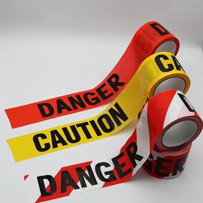 Custom Caution Barricade Tape PE Yellow Waterproof Durable Roll Non-adhesive Warning Tape