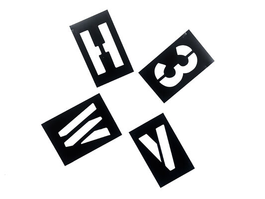 PVC stencil Đen số và chữ cái stencil cho sơn stencil nhựa