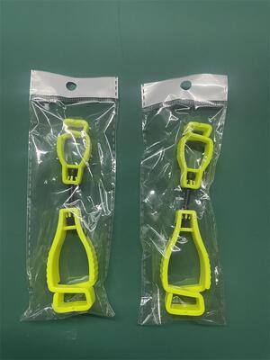 Bản in tùy chỉnh Logo Clip găng tay màu vàng Polyethylene Clamp găng tay an toàn găng tay cầm găng tay làm việc nhựa