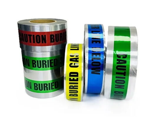 Custom Printed Logo Waterproof 5mil Thickness Underground Detectable PE Warning Tape
