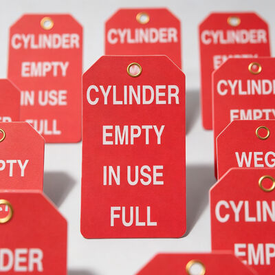 Custom Printed Logo Perforated Tags PVC Cylinder Empty Tag for Warning