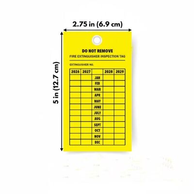 Đèn chữa cháy Vinyl chống nước hai mặt in Nhãn nhựa cho Nhãn kiểm tra ngoài trời trong nhà