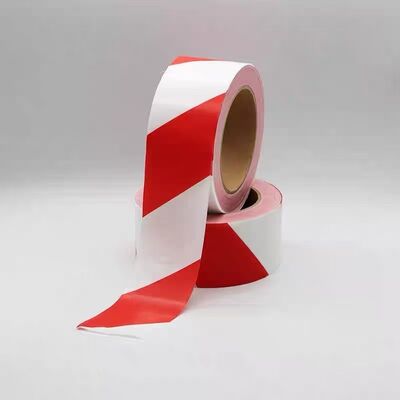 Logo in tùy chỉnh băng cảnh báo an toàn màu đỏ và trắng PE băng ngăn không dính cho các công trình xây dựng